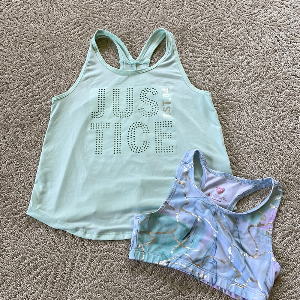 Justice Tank and Sports Bra